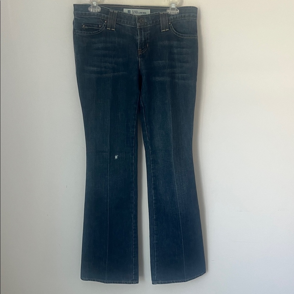Gap Women’s Ultra Low Rise Retro Flare Boot Cut Denim Blue Jeans, size 6 🖤